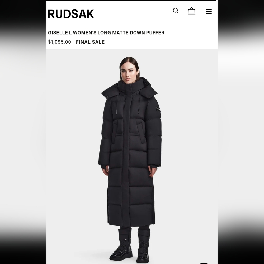 Rudsak Giselle long down puffer parka jacket